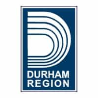Logo of the Regional Municipality of Durham featuring ARMA branding, representing regional government services and community development in Ontario, Canada.